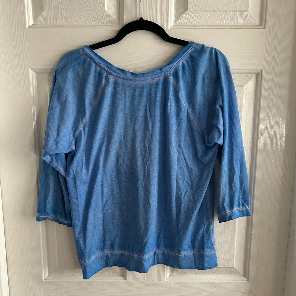 The Beatles Light Blue Logo Tee with Black Apple Mark - Picture 2 of 3